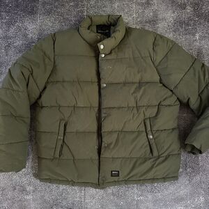 Men's Dues Ex Machina Forest Moss Green Carson Insulated Zip Puffer Jacket Sz XL